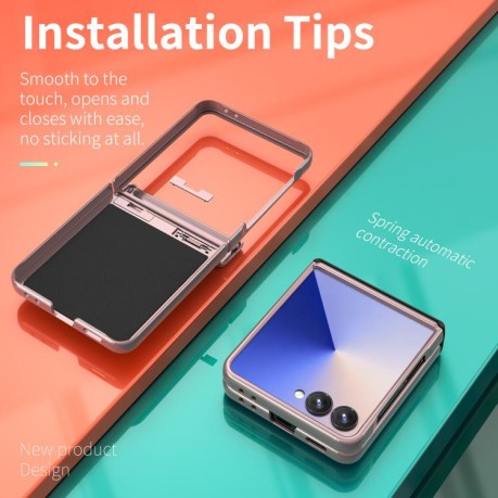 Чехол Sliding Window Hinge на Samsung Galaxy Flip 7 5G - золото