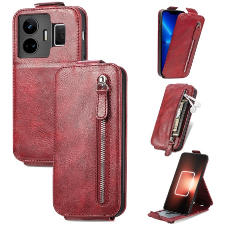 Флип-чехол Zipper Wallet для Realme GT Neo 5 5G / GT3 5G - красный