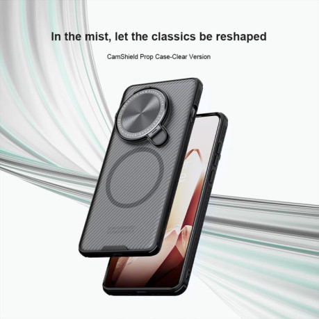 Противоударный чехол NILLKIN CamShield Prop MagSafe Magnetic Translucent на OnePlus 13 - черный