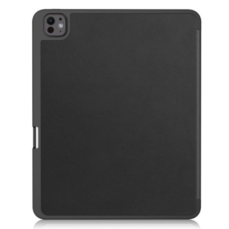 Чехол-книжка Custer Pattern Pure Color 3-Fold Holder на iPad Pro 13 2024 - черный