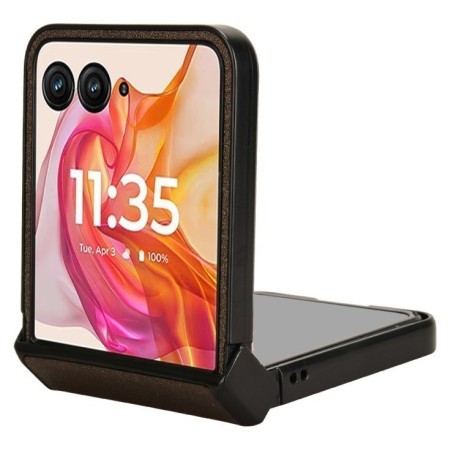 Протиударний чохол Sandskin Texture на Motorola Razr 50 Ultra - коричневий