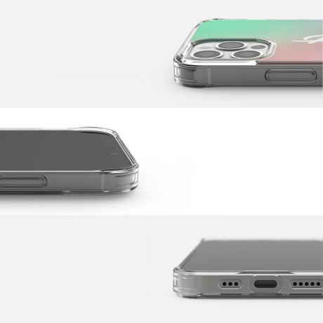 Противоударный чехол Ringke Fusion Design для iPhone 12/12 Pro - черно-прозрачный