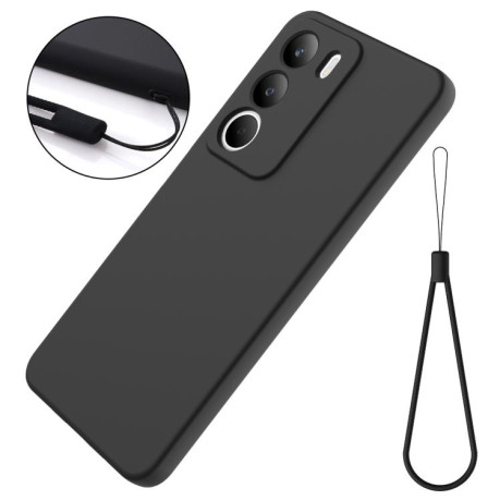 Силиконовый чехол Solid Color Liquid Silicone на Realme C71 4G - черный