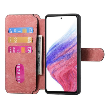 Чехол-книжка CaseNeo MagSafe RFID Anti-theft Retro Leather для OPPO Reno13 - розовый