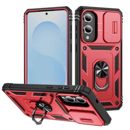 Протиударний чохол Sliding Camshield для Samsung Galaxy S25 Edge 5G - Red+Black