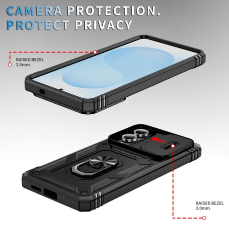 Протиударний чохол Sliding Camshield для Samsung Galaxy S25 Edge 5G - чорний