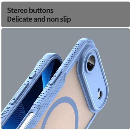 Противоударный чехол Armor Glaze MagSafe Magnetic для iPhone Air - синий