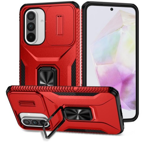 Противоударный чехол Sliding Camshield для Samsung Galaxy A36 - красный
