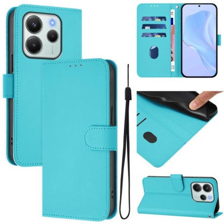 Чохол-книжка Skin Feel Solid Color Leather Xiaomi Redmi Note 14 4G 164.48mm - синій