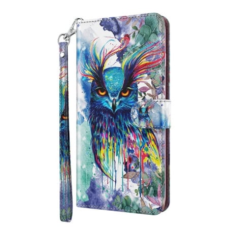 Чехол-книжка 3D Painting для Samsung Galaxy A04S / A13 / A13 5G - Watercolor Owl