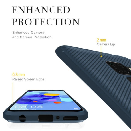 Протиударний чохол Carbon Fiber Texture на Xiaomi Poco M3 Pro/Redmi Note 10 5G/10T/11 SE - синій