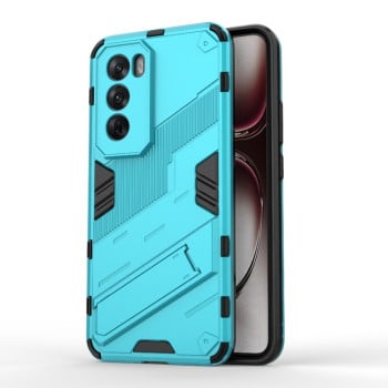 Противоударный чехол Punk Armor с подставкой на OPPO Reno 12 Pro Global - синий