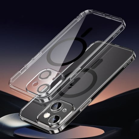 Противоударный чехол SULADA Jingpin Series MagSafe All-inclusive Lens для iPhone 15 Plus - черный