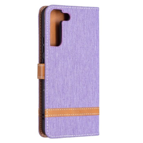 Чохол-книжка Color Matching Denim Texture на Samsung Galaxy S22 Plus 5G - фіолетовий