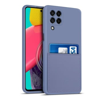 Протиударний чохол Liquid Silicone Skin with Card Slot Samsung Galaxy M53 5G - лавандовий