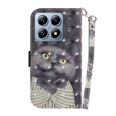 Чехол-книжка 3D Painting для Xiaomi 14T - Cat