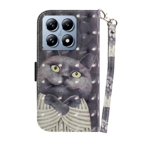 Чехол-книжка 3D Painting для Xiaomi 14T Pro - Cat