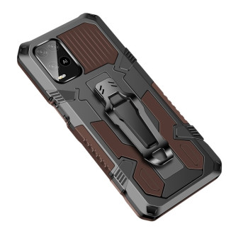 Противоударный чехол Armor Warrior на OPPO A54 4G - кофейный