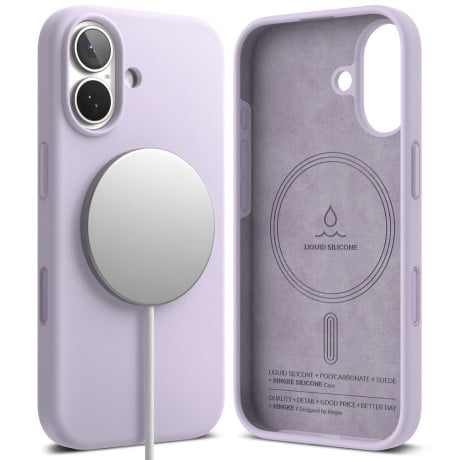 Оригінальний силіконовий чохол Ringke Silicone Magnetic з MagSafe на iPhone 17 - Purple