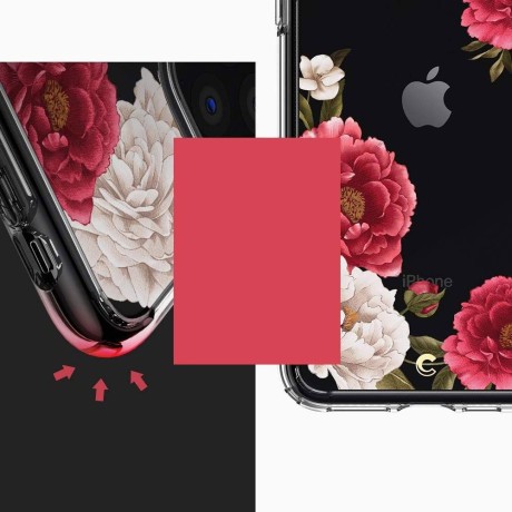 Противоударный чехол Spigen Ciel iPhone 11 Pro Max Red Floral