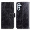 Чехол-книжка Magnetic Retro Crazy Horse Texture на Samsung Galaxy S25 FE 5G - черный