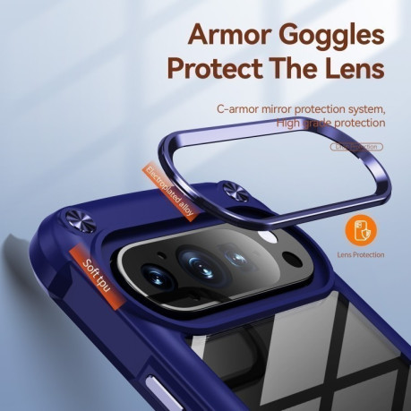 Противоударный чехол Lens Protection на Google Pixel 9 Pro XL - синий
