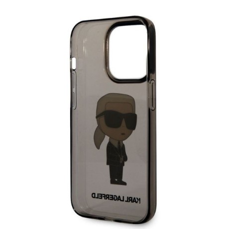 Оригінальний чохол Karl Lagerfeld Ikonik Karl для iPhone 14 Pro Max - black