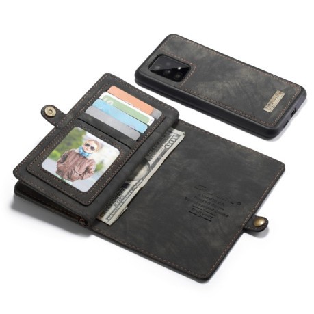Кожаный чехол- кошелек CaseMe-008 Detachable Multifunctional на Samsung Galaxy A53 5G - черный