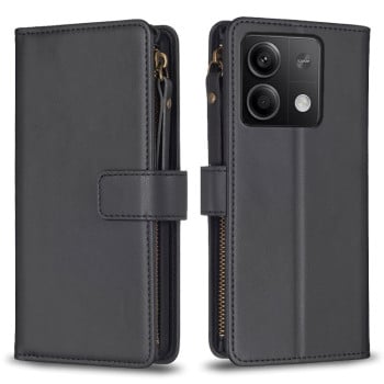 Чохол книжки Zipper Wallet Leather Flip на Xiaomi Redmi Note 13 4G - чорний