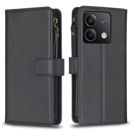 Чехол книжкаа Zipper Wallet Leather Flip на Xiaomi Redmi Note 13 4G - черный