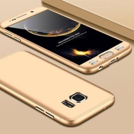 3D чехол GKK Three Stage Splicing Full Coverage Case на Samsung Galaxy  S7 / G930 - золотой