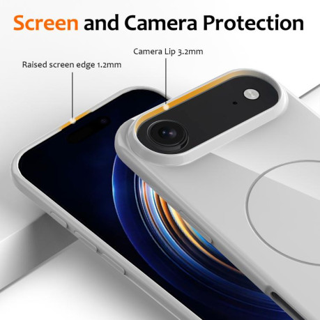 Протиударний чохол Glossy TPU Shockproof MagSafe на iPhone Air - білий