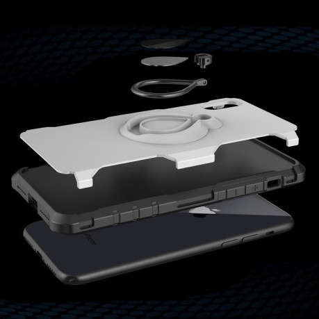 Протиударний чохол Magnetic Detachable Raindrop Shape Ring Holder на iPhone XS Max золотий