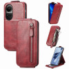 Флип-чехол Zipper Wallet для OPPO Reno10 / 10 Pro Global - красный