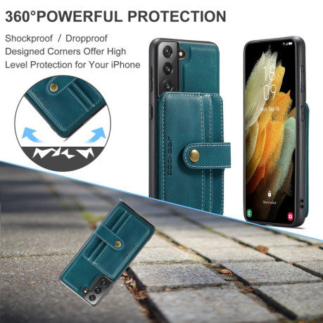Противоударный чехол JEEHOOD RFID для Samsung Galaxy S22 5G - синий