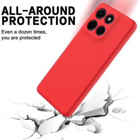Силиконовый чехол Solid Color Liquid Silicone на Motorola Edge 60 - красный