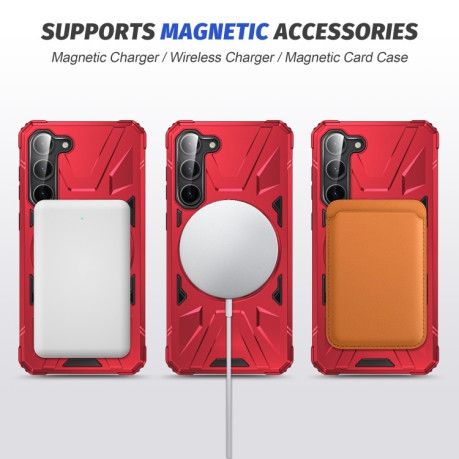 Протиударний чохол HTM MagSafe Magnetic Shockproof with Ring Holder  для Samsung Galaxy S25+ 5G - червоний