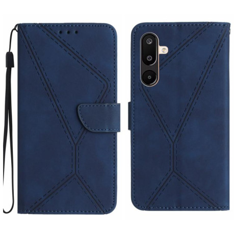 Чехол-книжка Stitching Embossed Leather для Samsung Galaxy F16 5G / M16 5G - синий
