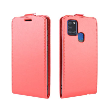 Флип- чехол R64 Texture Single на Samsung Galaxy A21S - красный