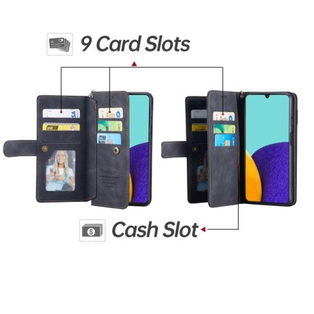 Чохол-книжка Card Slots Splicing Magnetic для Samsung Galaxy A23 5G/4G//M23/F23 - чорний
