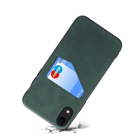 Противоударный чехол Skin Feel with Card Slot для iPhone XR - коричневый