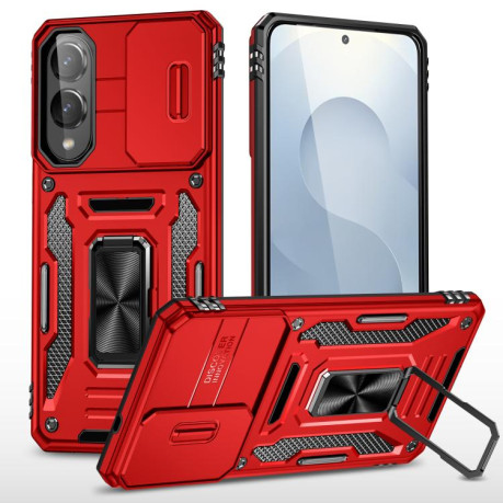 Противоударный чехол Armor Camera Shield для Samsung Galaxy S25 Edge 5G - красный