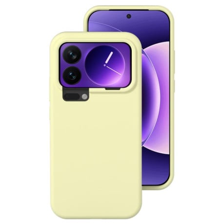 Силиконовый чехол Liquid Silicone Skin-friendly на Xiaomi 17 Pro - желтый
