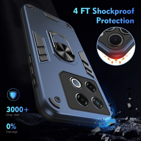 Ударозахисний чохол Metal Ring Holder для Infinix GT 20 Pro 5G - синій