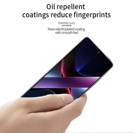 Захисне скло PINWUYO 9H 3D Full Screen на Xiaomi Poco X7 Pro - чорне