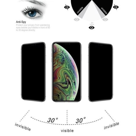 Защитное стекло 9H 2.5D Tempered Glass Film на iPhone 11 Pro Max/Xs Max - черное