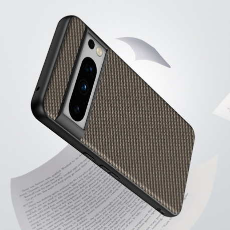 Протиударний чохол Carbon Fiber Texture Printing для Google Pixel 9 Pro XL - золотий