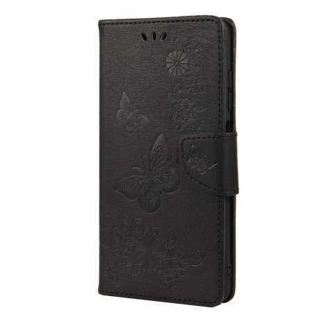 Чехол-книжка Floral Butterfly для Xiaomi Redmi 10 - черный