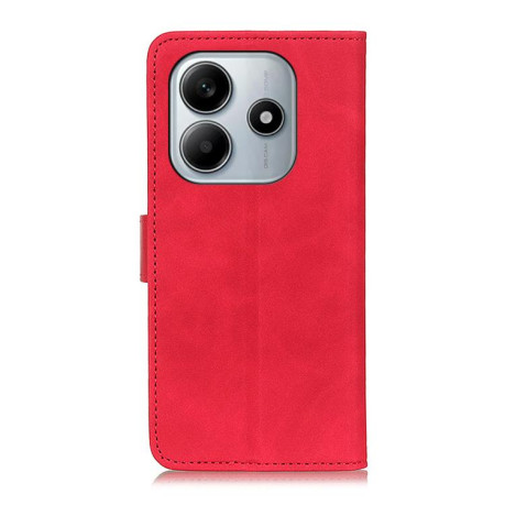 Чохол-книжка KHAZNEH Cowhide Texture на Xiaomi Redmi Note 14 4G 164.48mm - червоний