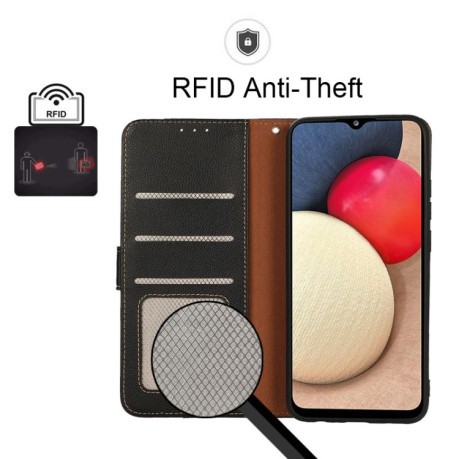 Чохол-книжка KHAZNEH Litchi Texture для Realme C35 - чорний